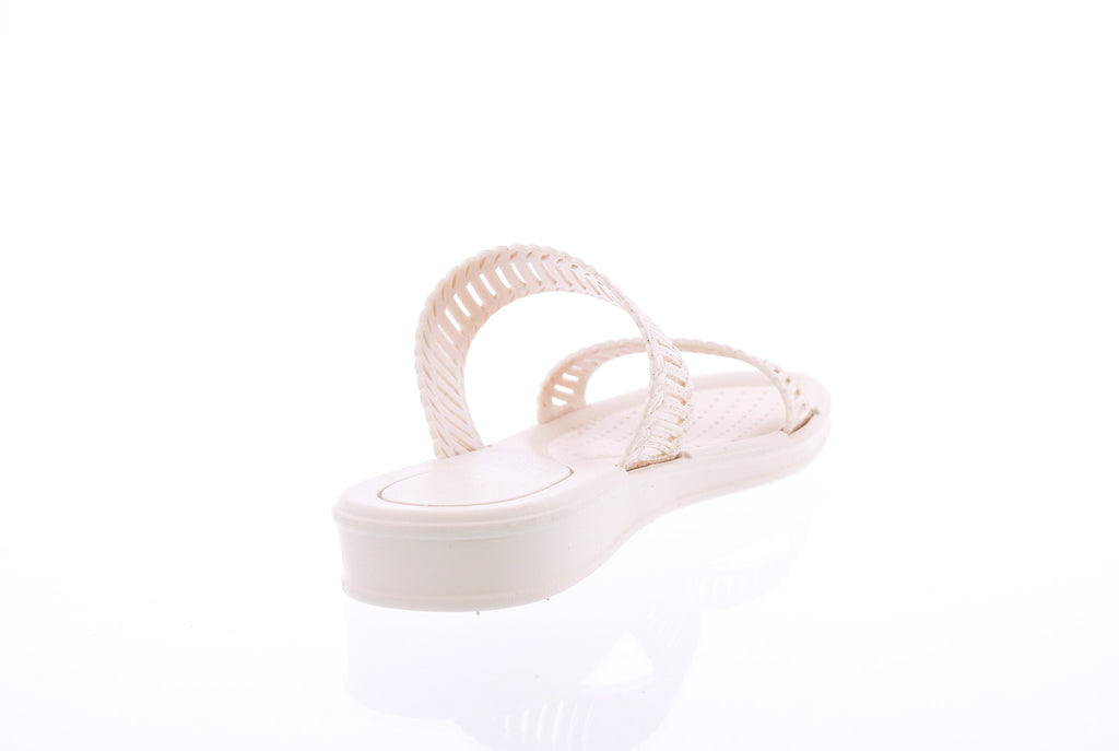 Women Double Band Glitter Slide