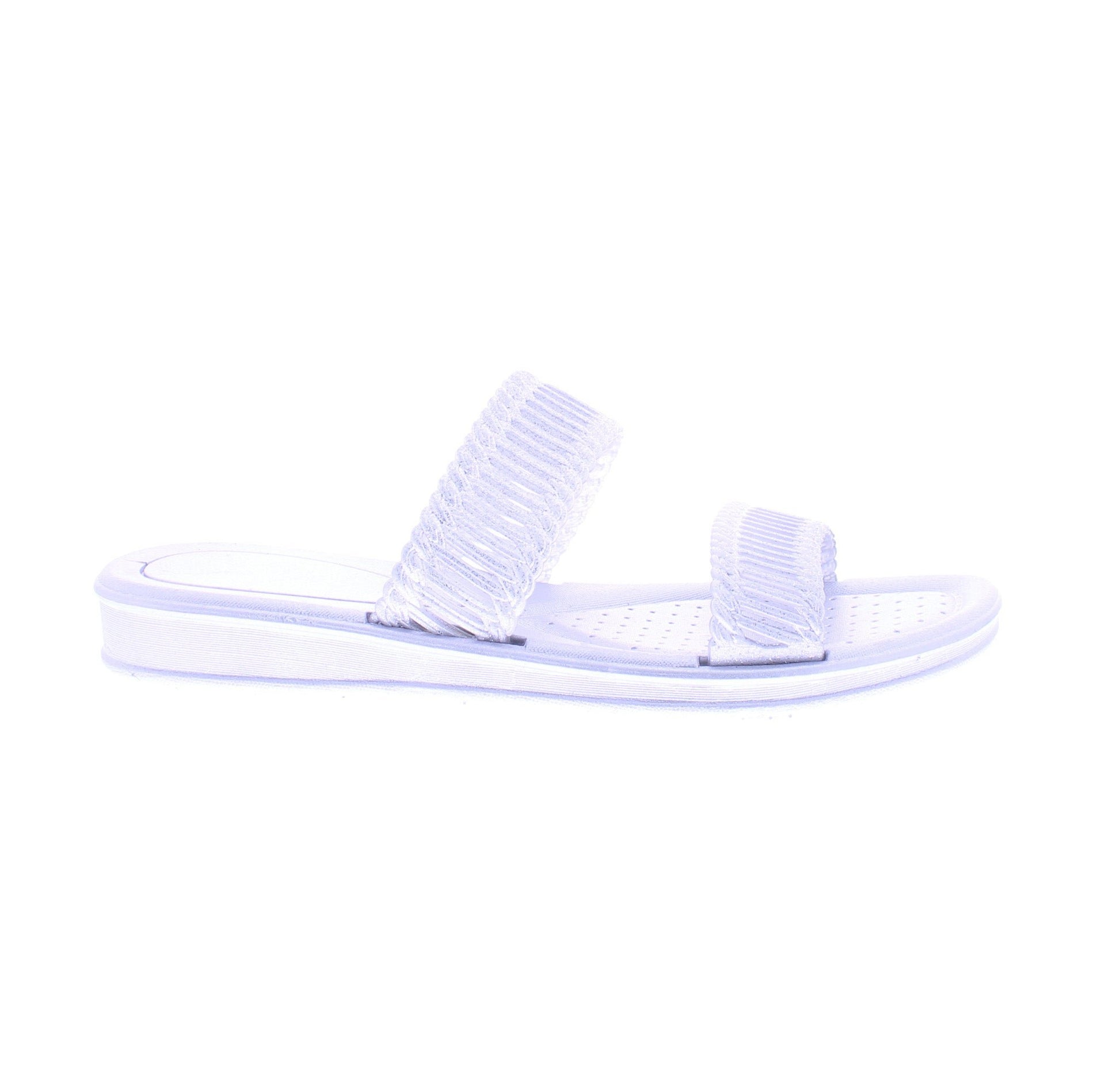 Women Double Band Glitter Slide