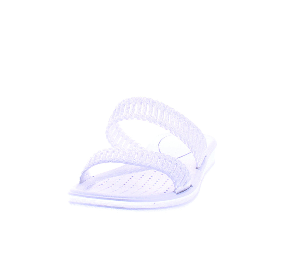Women Double Band Glitter Slide