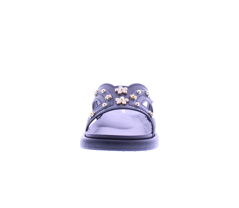 Women Slip on with Gold Studs and Flowers