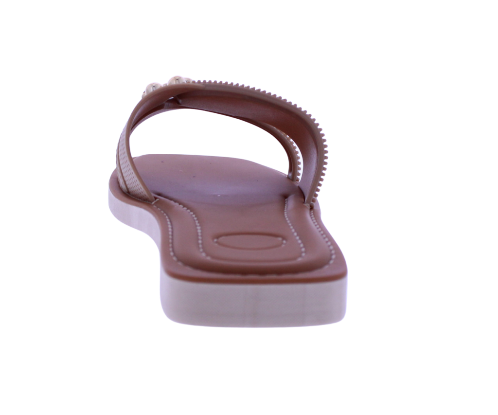 Women Slide with Flower Metal Charm