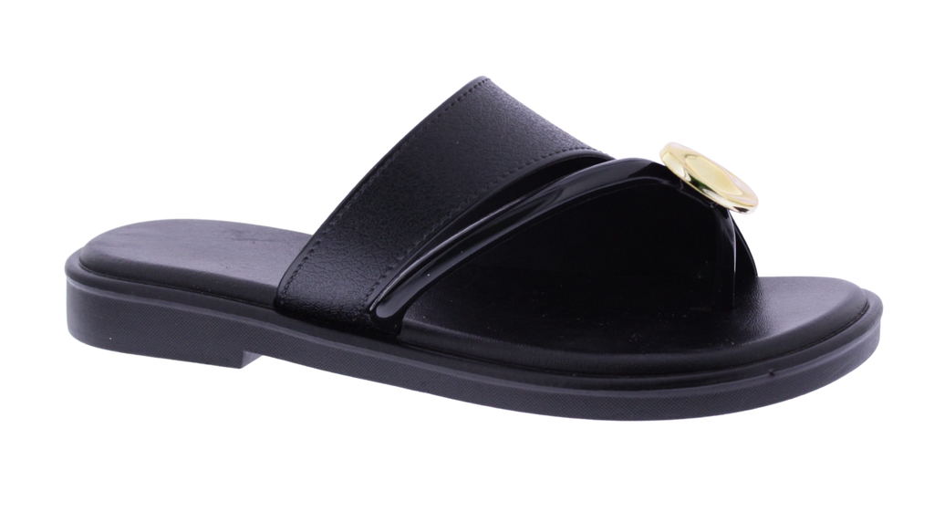 Women Slide with Toe Ring Charm