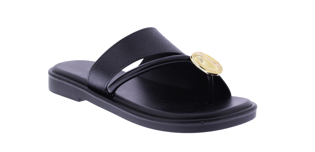 Women Slide with Toe Ring Charm