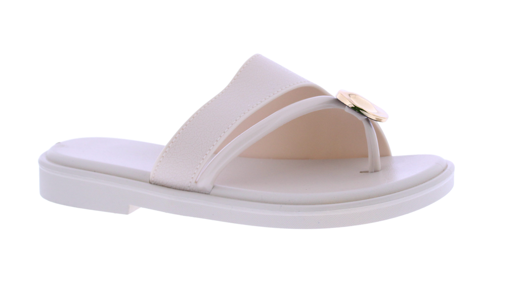Women Slide with Toe Ring Charm