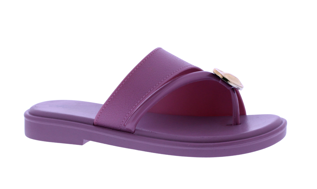 Women Slide with Toe Ring Charm