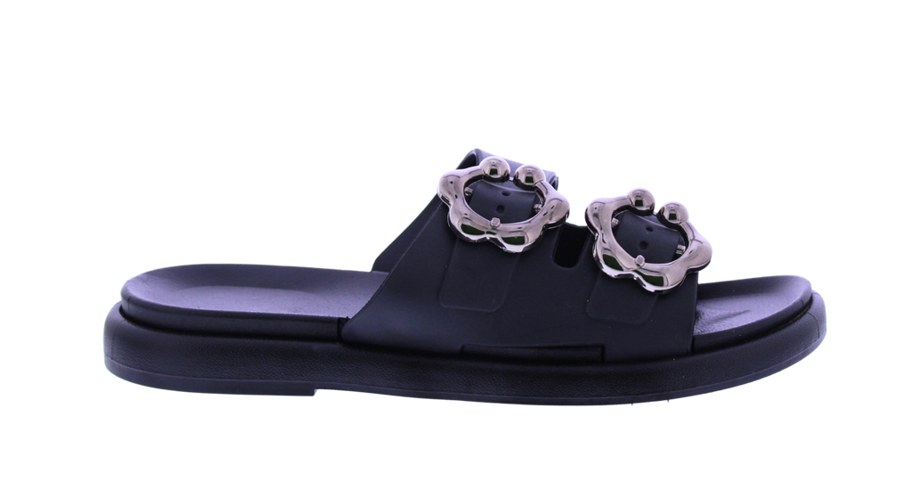 Women Double Buckle Slide