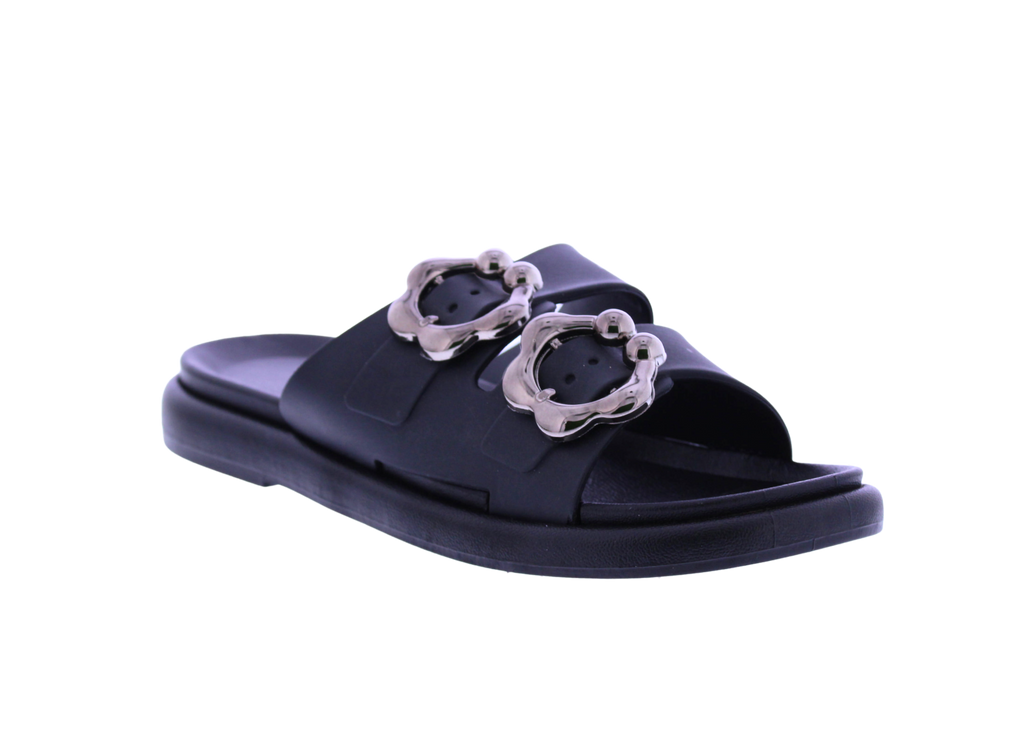 Women Double Buckle Slide