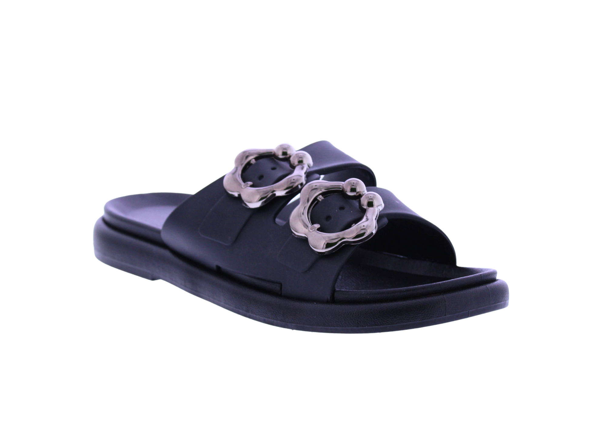 Women Double Buckle Slide