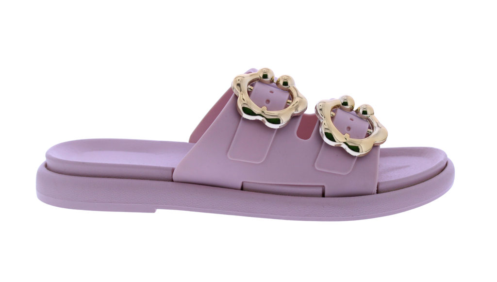 Women Double Buckle Slide