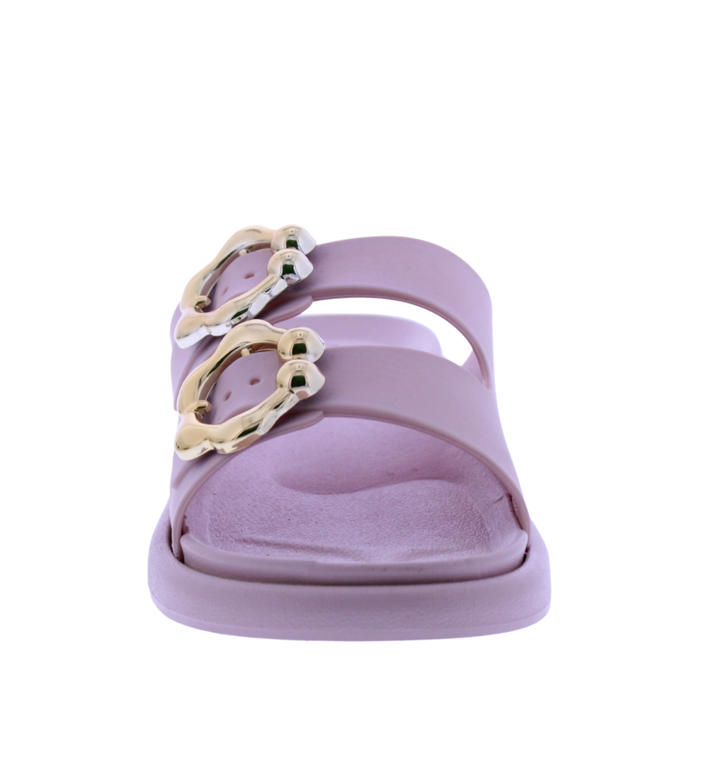 Women Double Buckle Slide