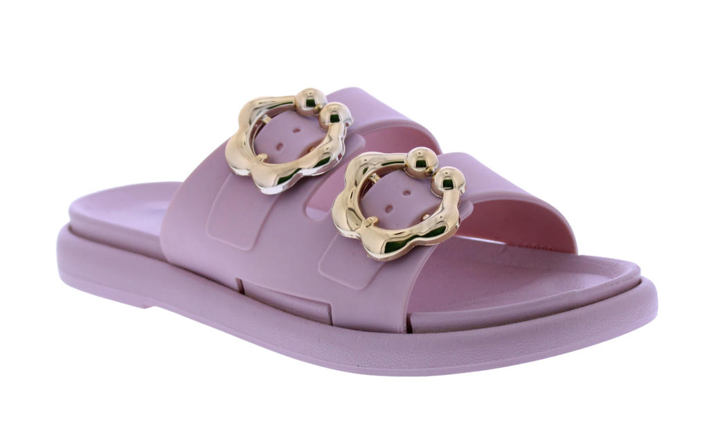 Women Double Buckle Slide