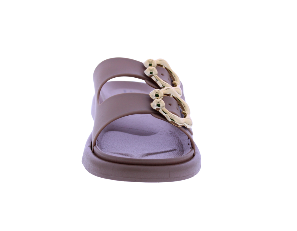 Women Double Buckle Slide