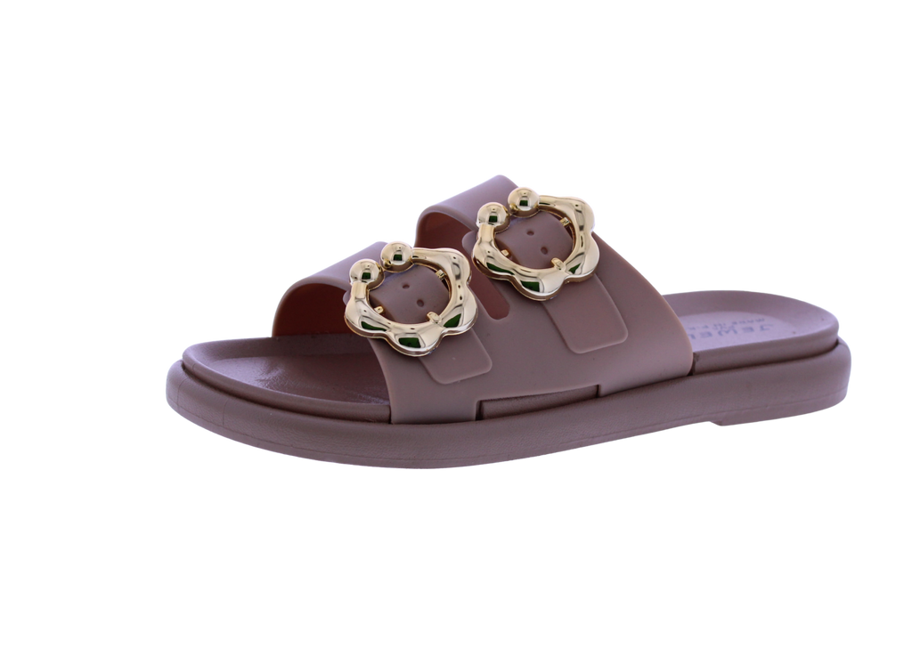 Women Double Buckle Slide