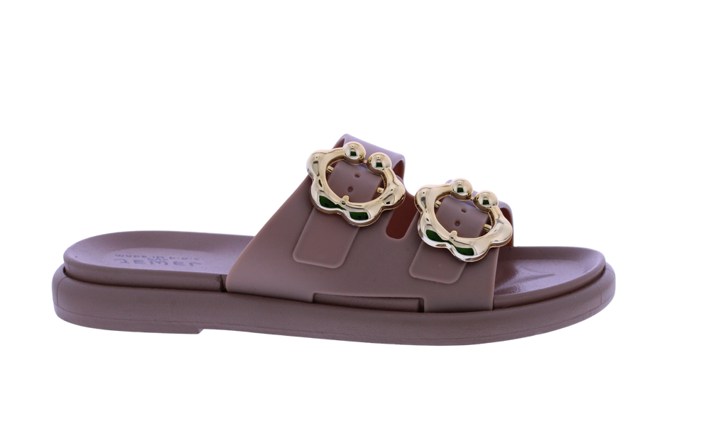 Women Double Buckle Slide