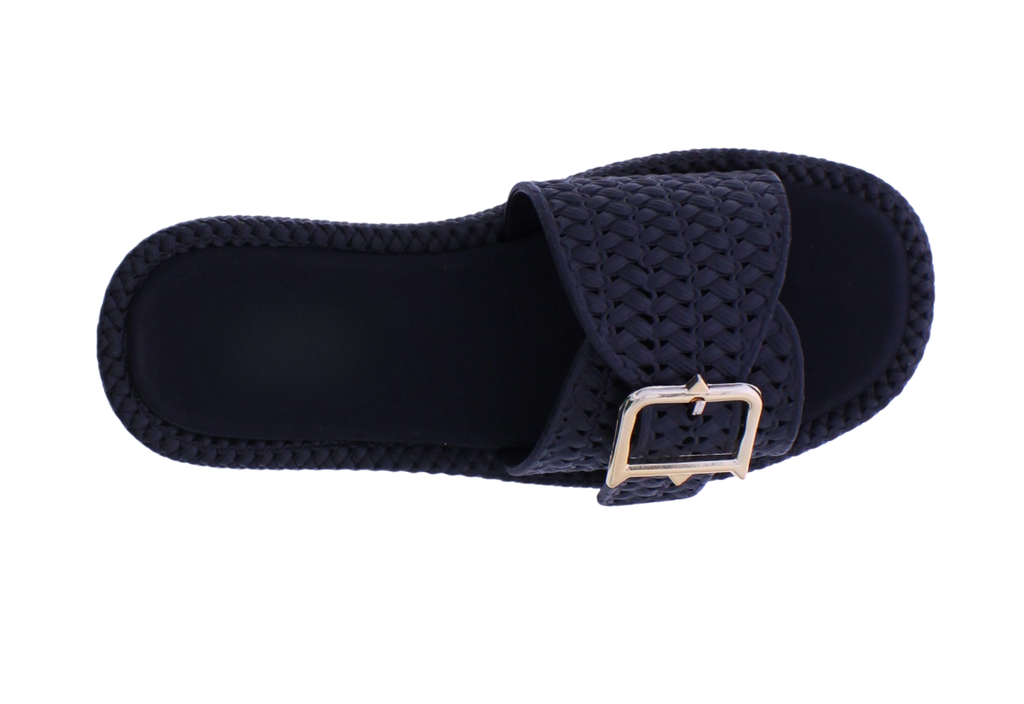 Women’s Woven Buckle Slide Sandals