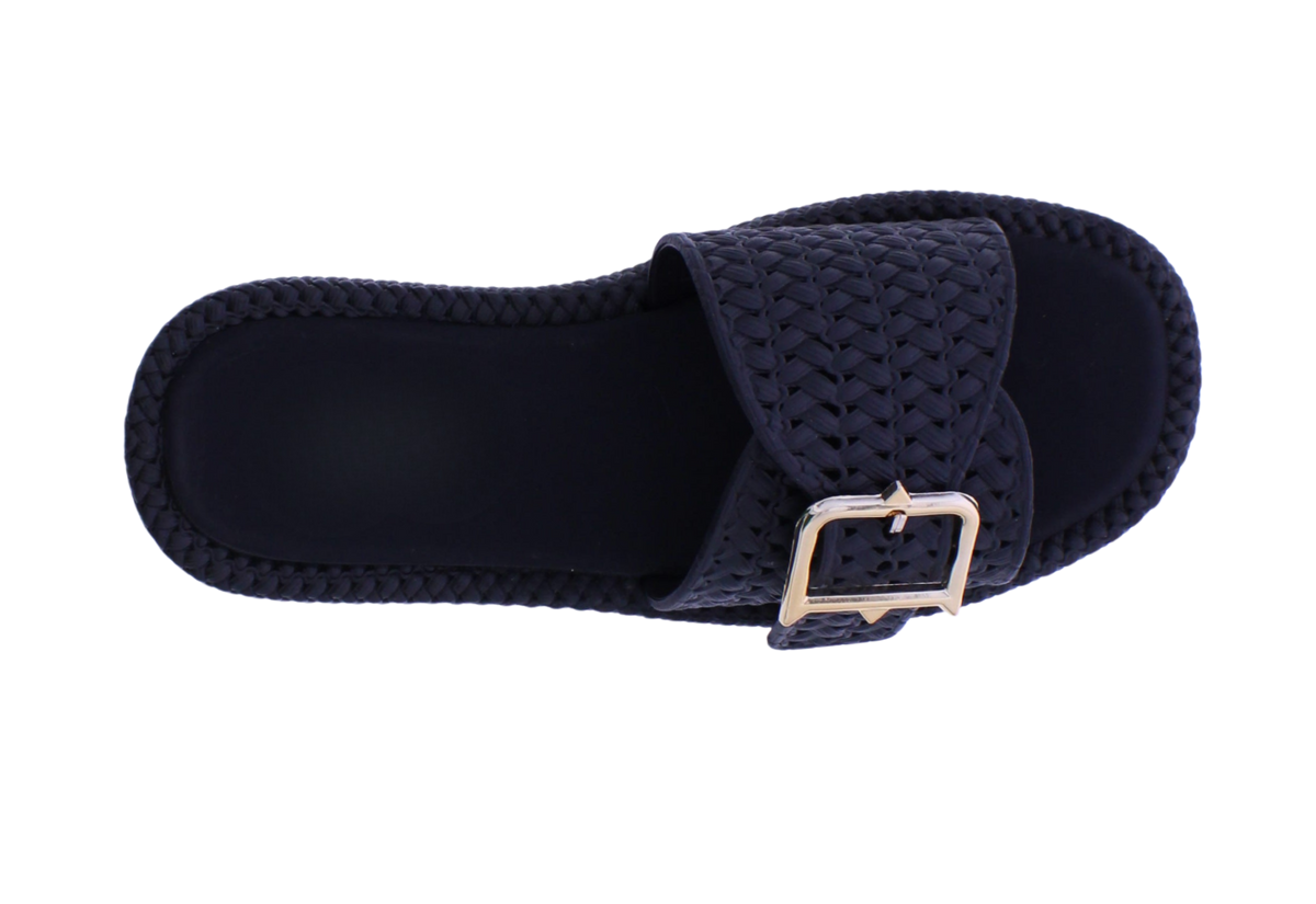 Women’s Woven Buckle Slide Sandals