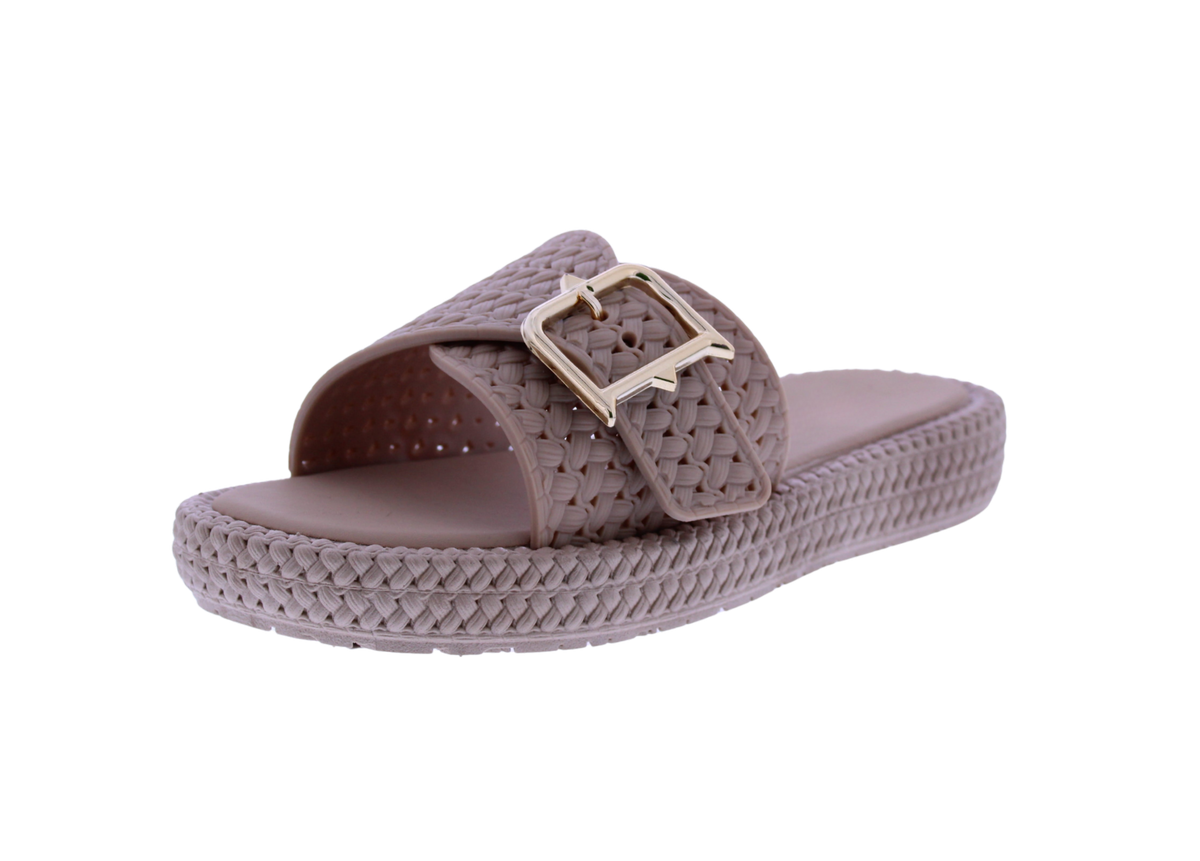Women’s Woven Buckle Slide Sandals