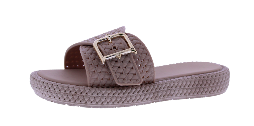 Women’s Woven Buckle Slide Sandals