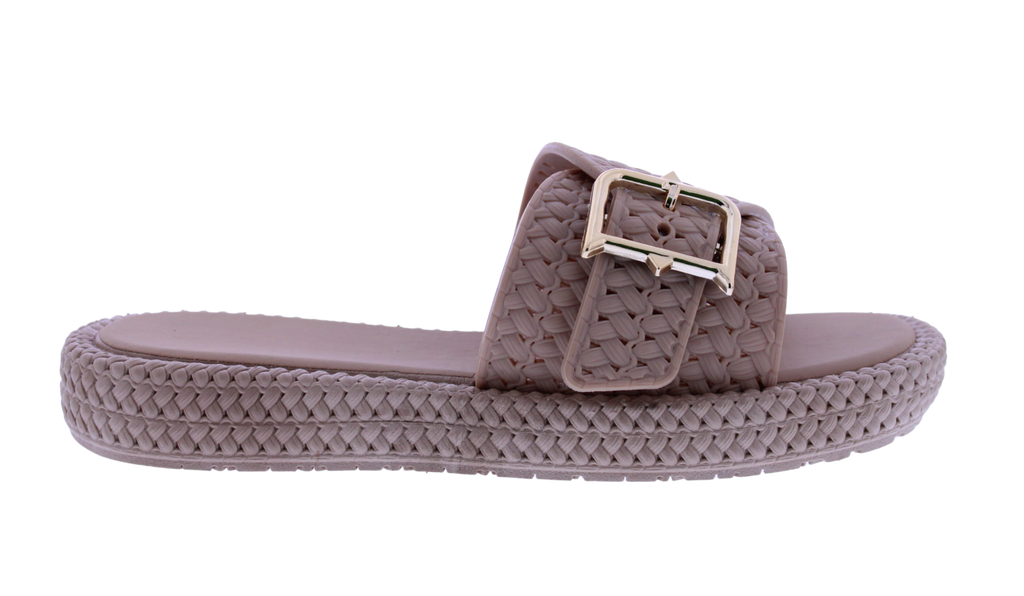 Women’s Woven Buckle Slide Sandals