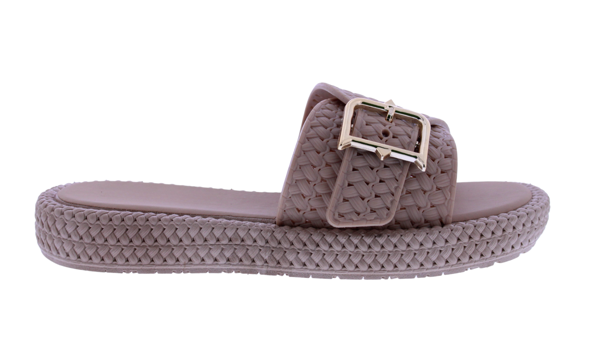 Women’s Woven Buckle Slide Sandals