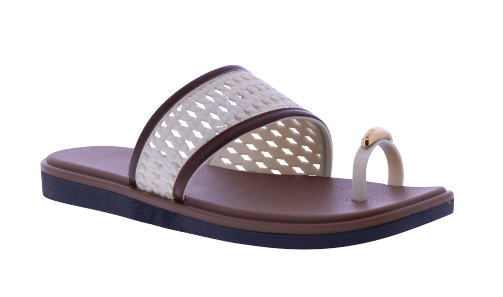 Women's Woven Toe Ring Slide