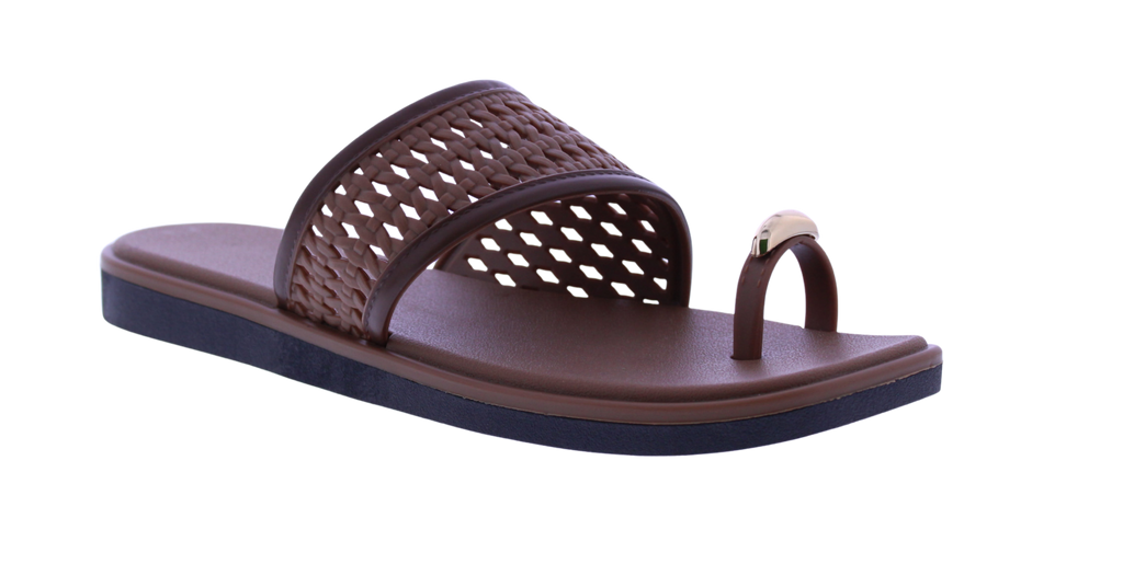 Women's Woven Toe Ring Slide