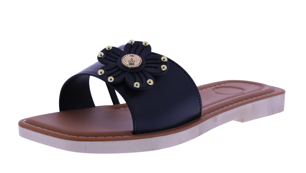 Women's Studded Flower Slide