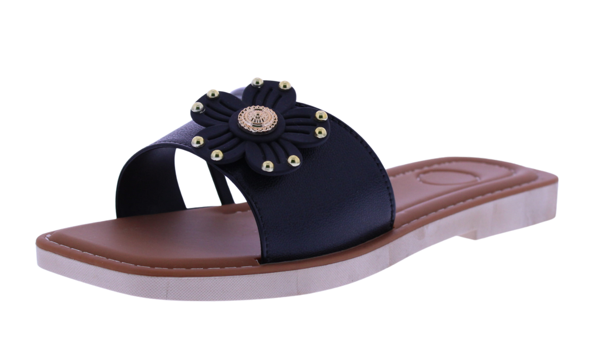 Women's Studded Flower Slide