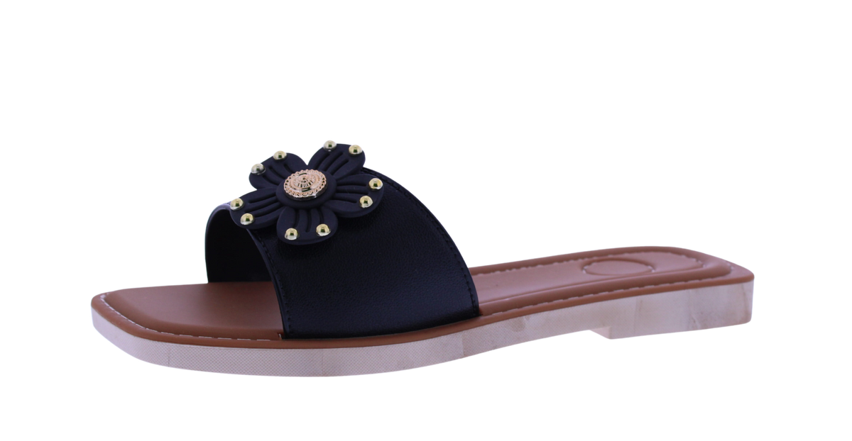 Women's Studded Flower Slide