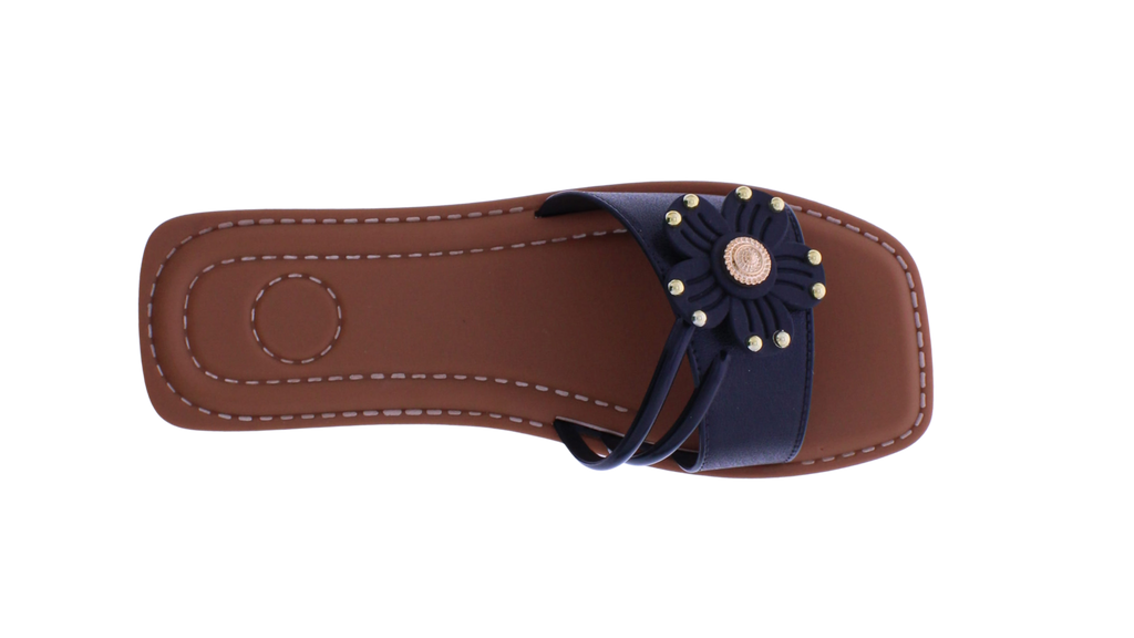 Women's Studded Flower Slide