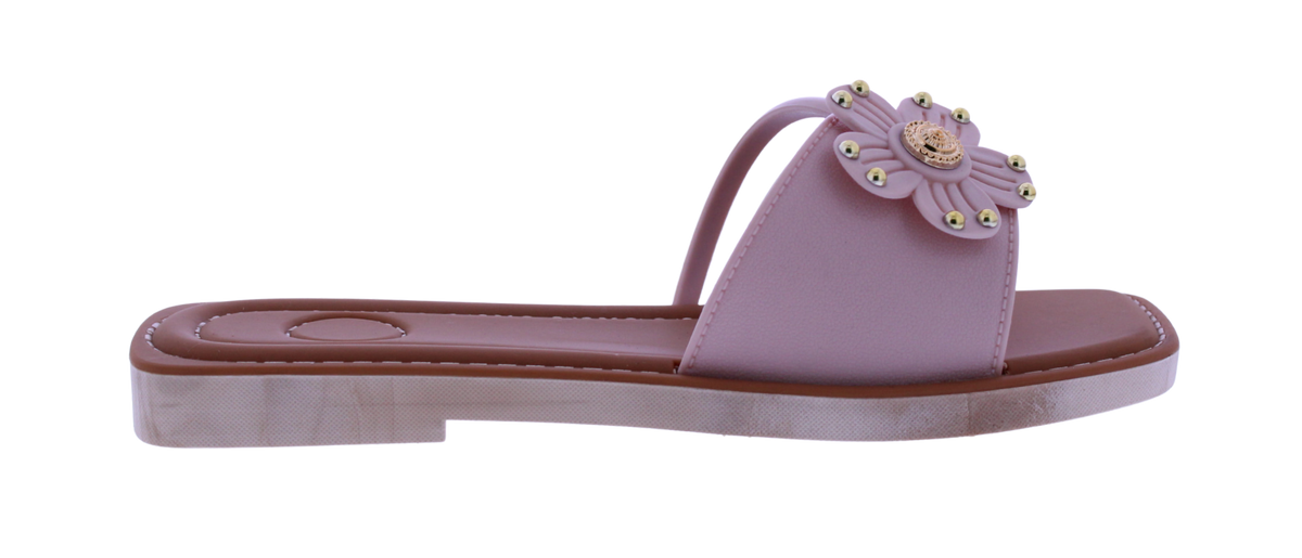 Women's Studded Flower Slide