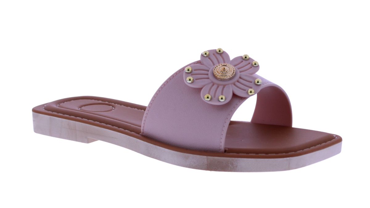 Women's Studded Flower Slide