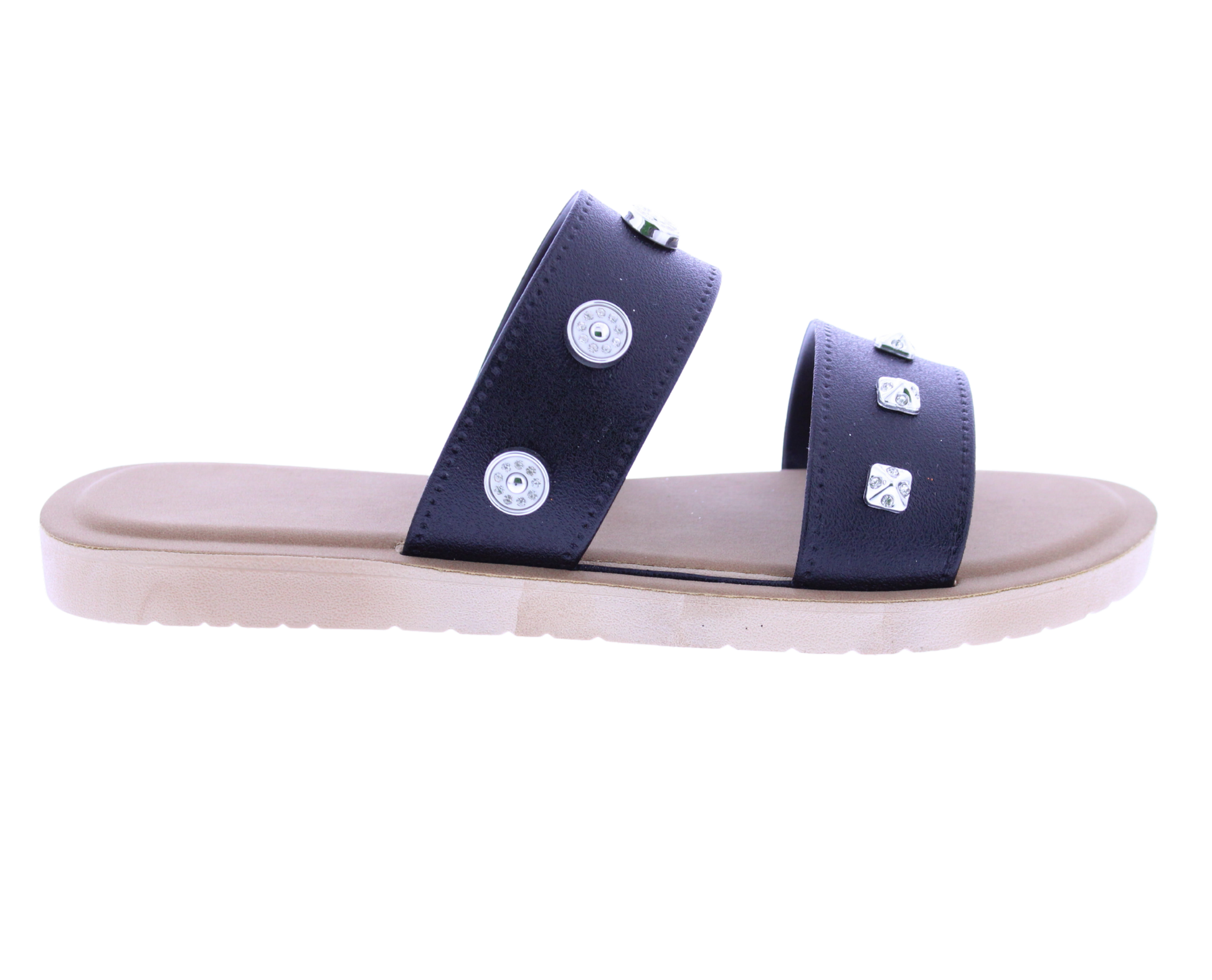 Women Metal Charm Slip On