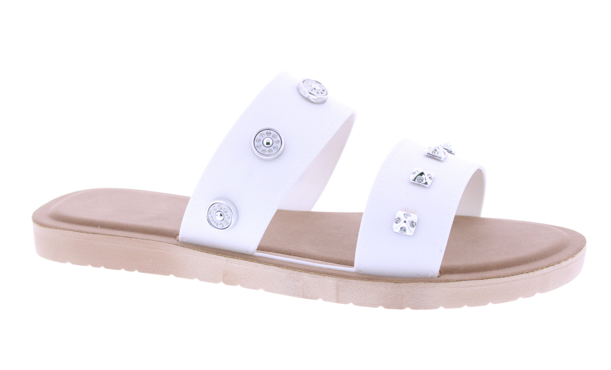 Women Metal Charm Slip On