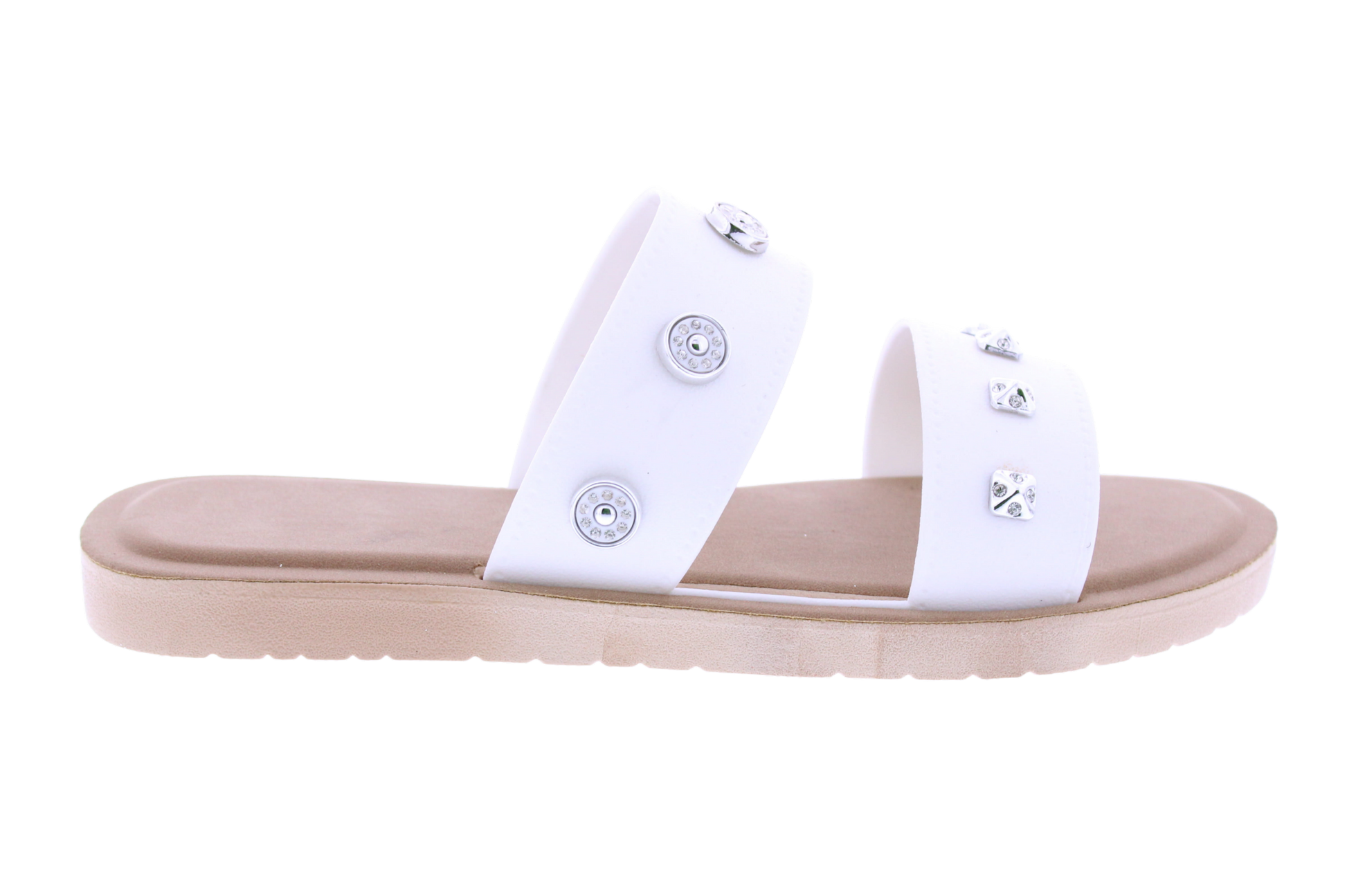 Women Metal Charm Slip On