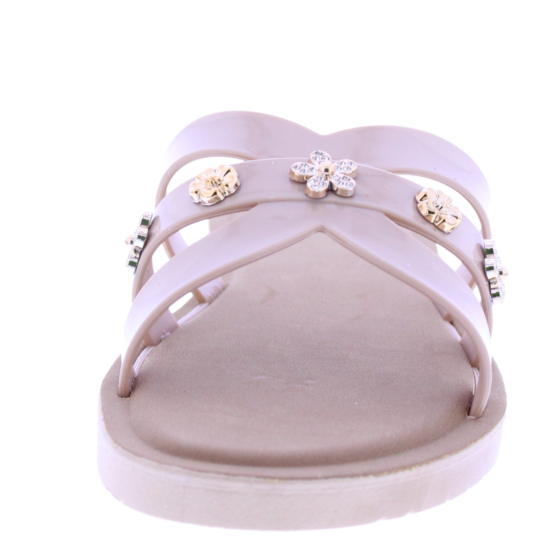 Women Metallic Charm Slip On