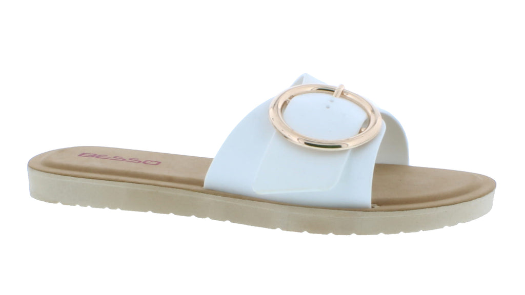 Women Slip On with Gold Buckle
