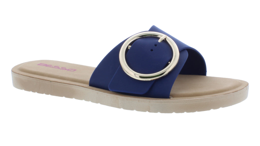 Women Slip On with Gold Buckle