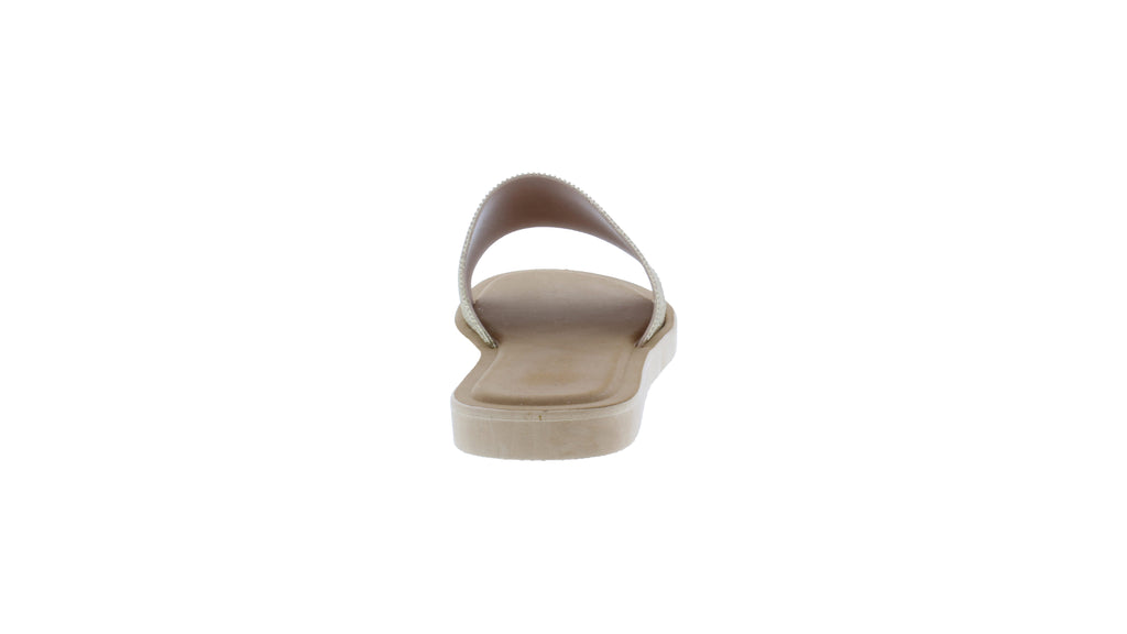 Sandalias de goma para mujer con purpurina