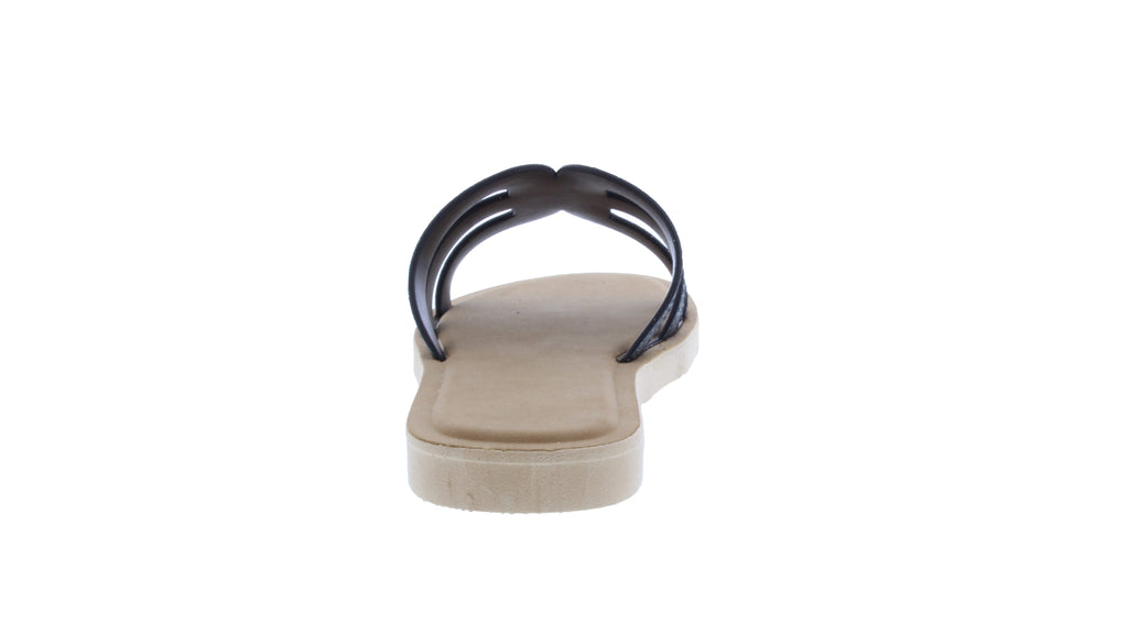Sandalias de goma para mujer con purpurina