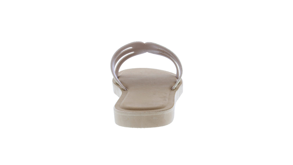 Sandalias de goma para mujer con purpurina