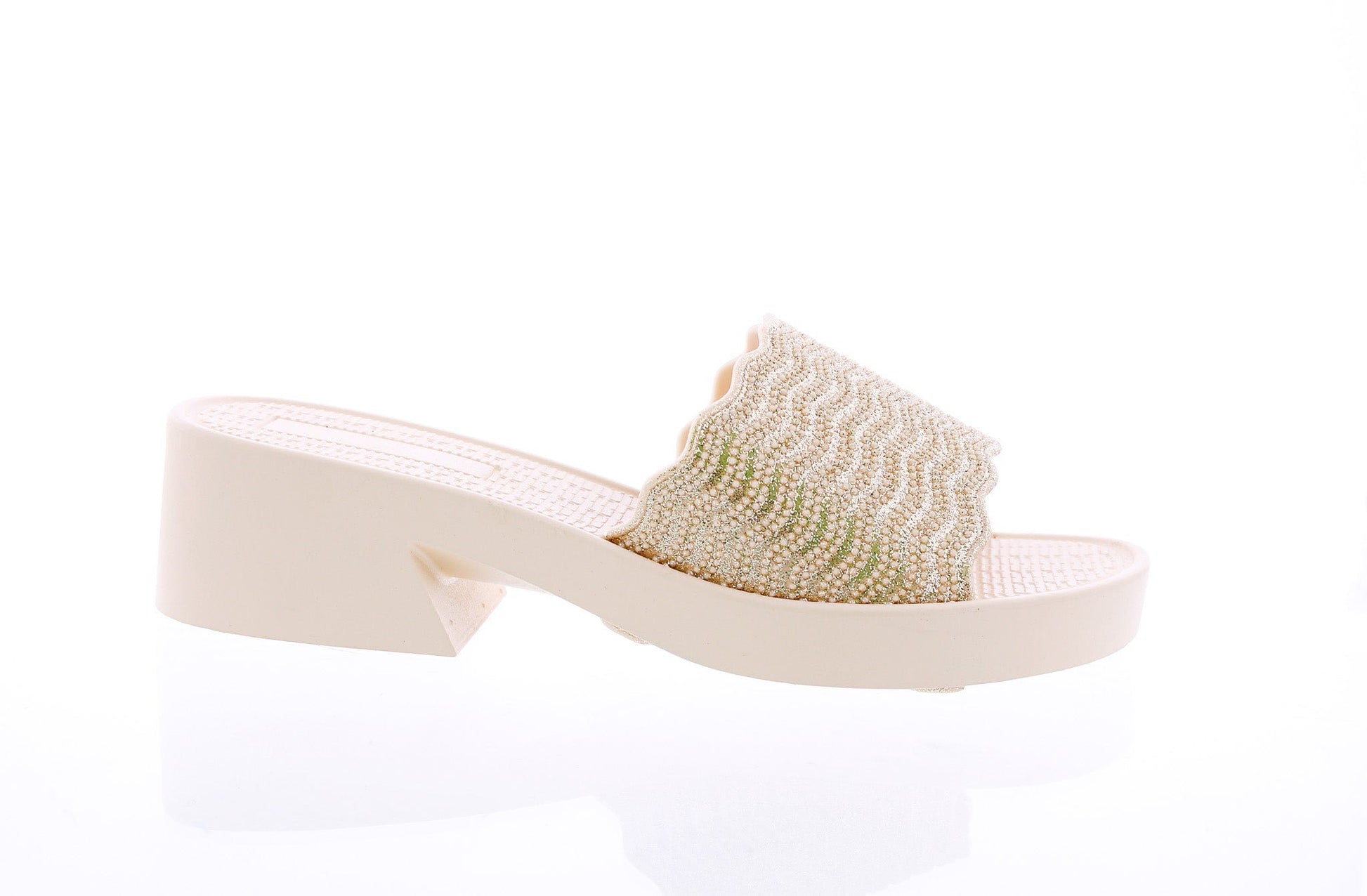 Women Glitter Heel Slide