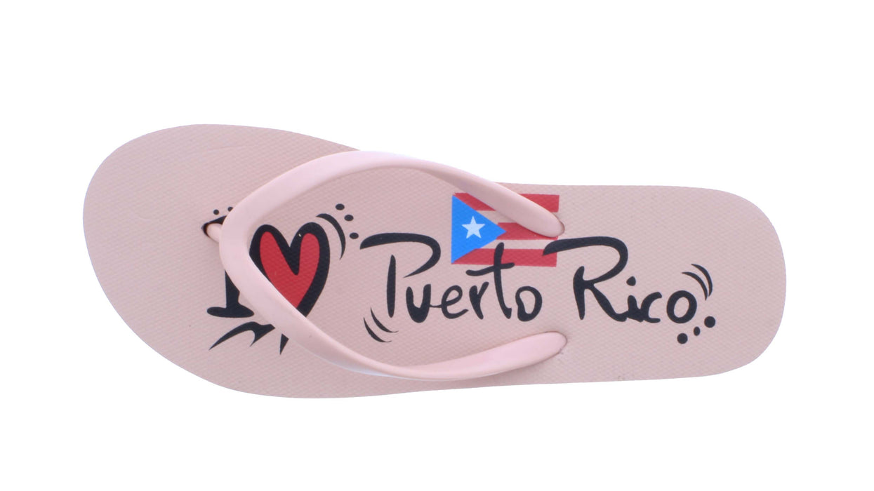 Chanclas Mujer Goma Bandera Puerto Rico