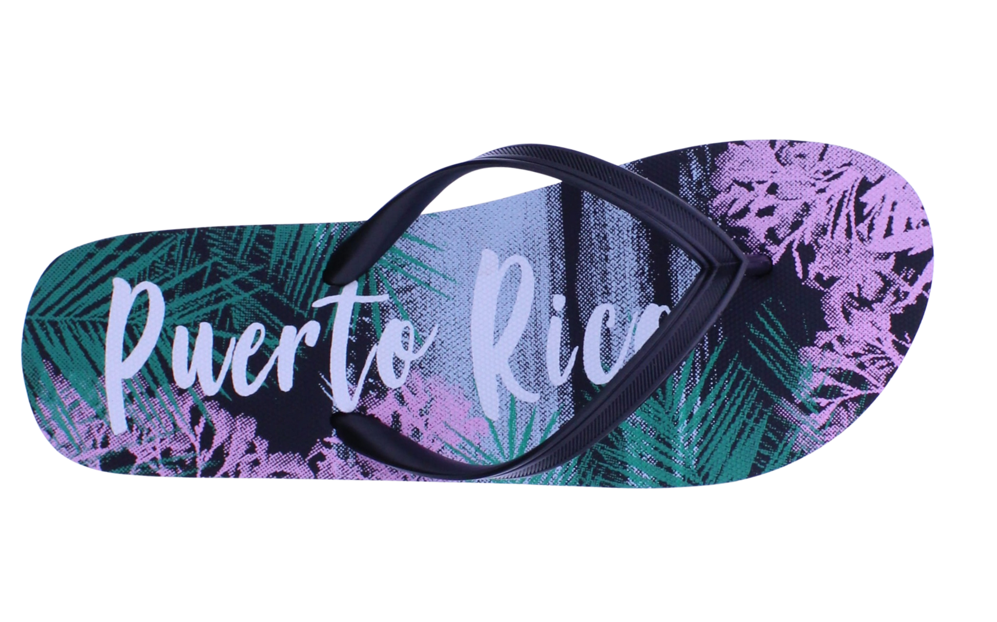 Women Puerto Rico Tropical Print Flip Flop
