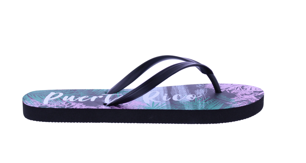 Women Puerto Rico Tropical Print Flip Flop