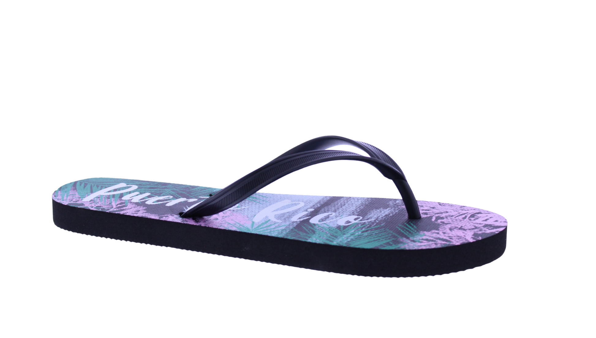 Women Puerto Rico Tropical Print Flip Flop