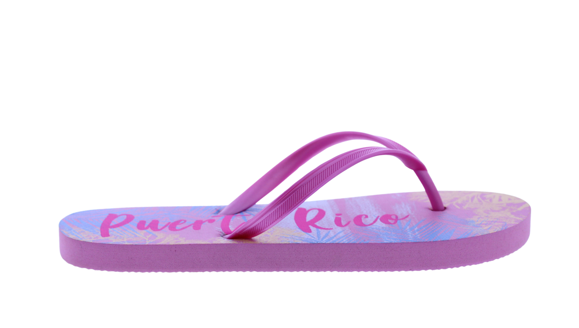 Women Puerto Rico Tropical Print Flip Flop