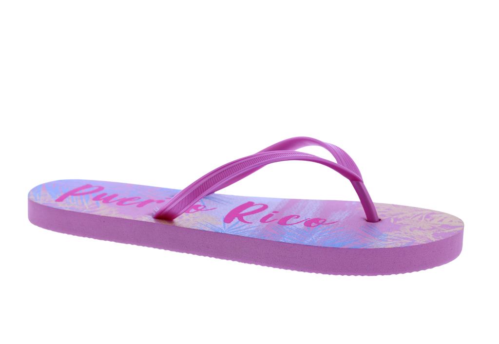 Women Puerto Rico Tropical Print Flip Flop