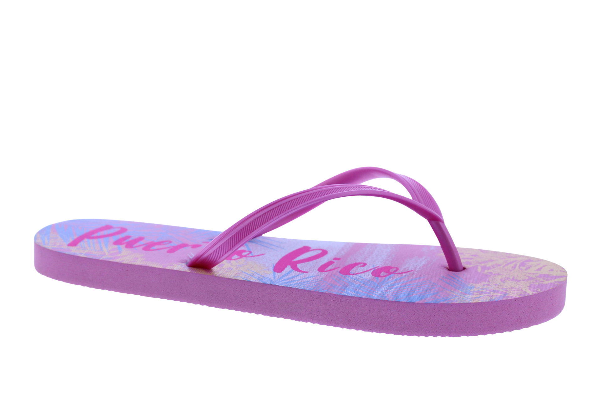 Women Puerto Rico Tropical Print Flip Flop