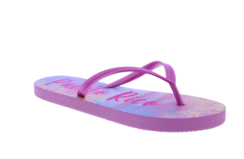 Women Puerto Rico Tropical Print Flip Flop